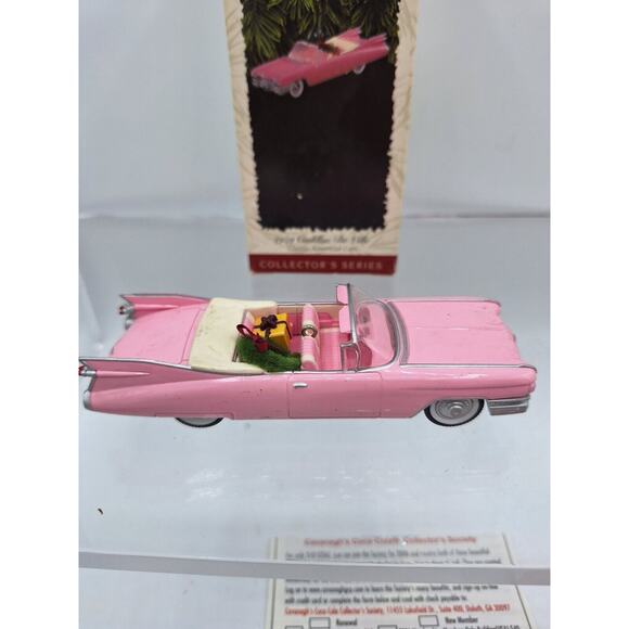 Vintage 1996 Hallmark 1959 Pink Cadillac De Ville Classic Cars Elvis Barbie - Picture 4 of 6
